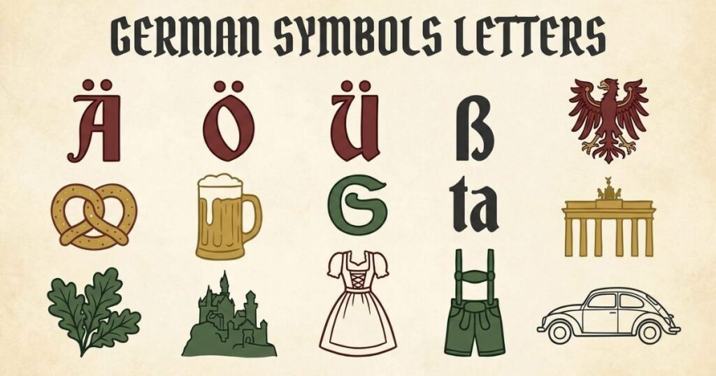 German Symbols Letters