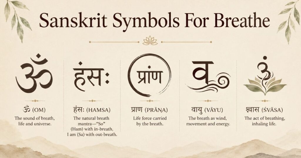 Sanskrit Symbols For Breathe