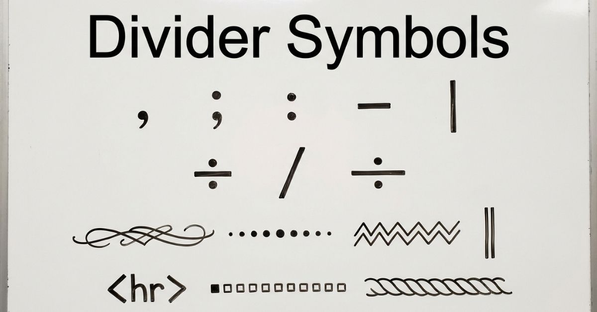 Divider Symbols
