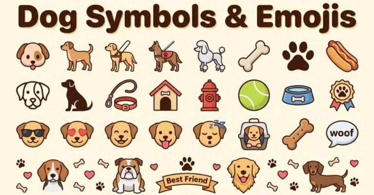 Dog Symbols & Emojis