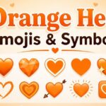 Orange Heart Emojis