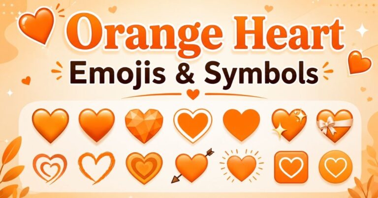 Orange Heart Emojis