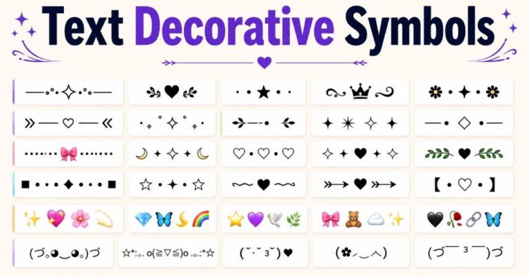 Text Decorative Symbols