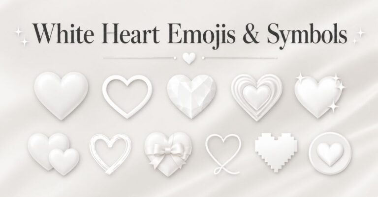 White Heart Emoji & Symbol