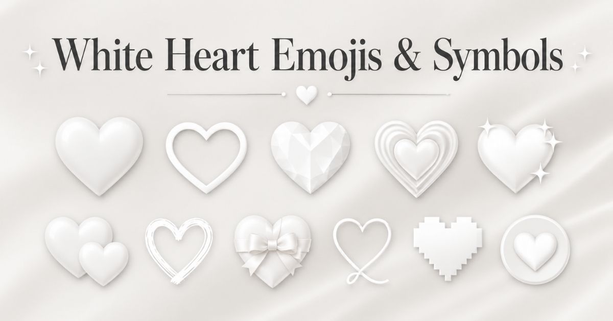 White Heart Emoji & Symbol
