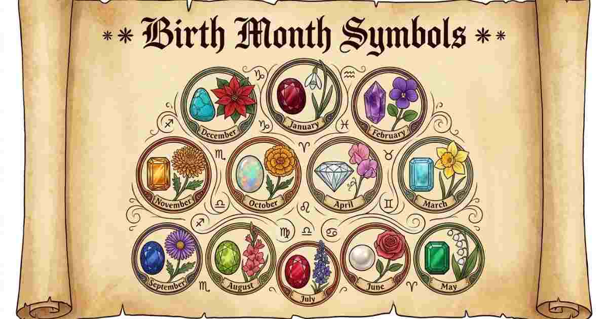 Birth Month Symbols