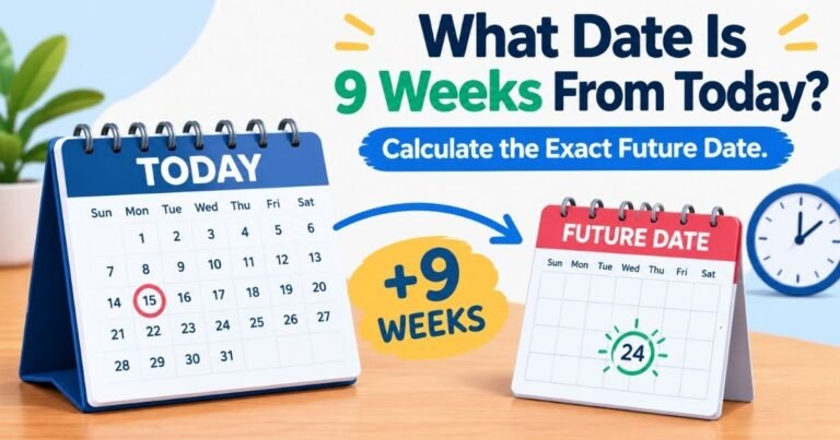 What Date Is 9 Weeks From Today