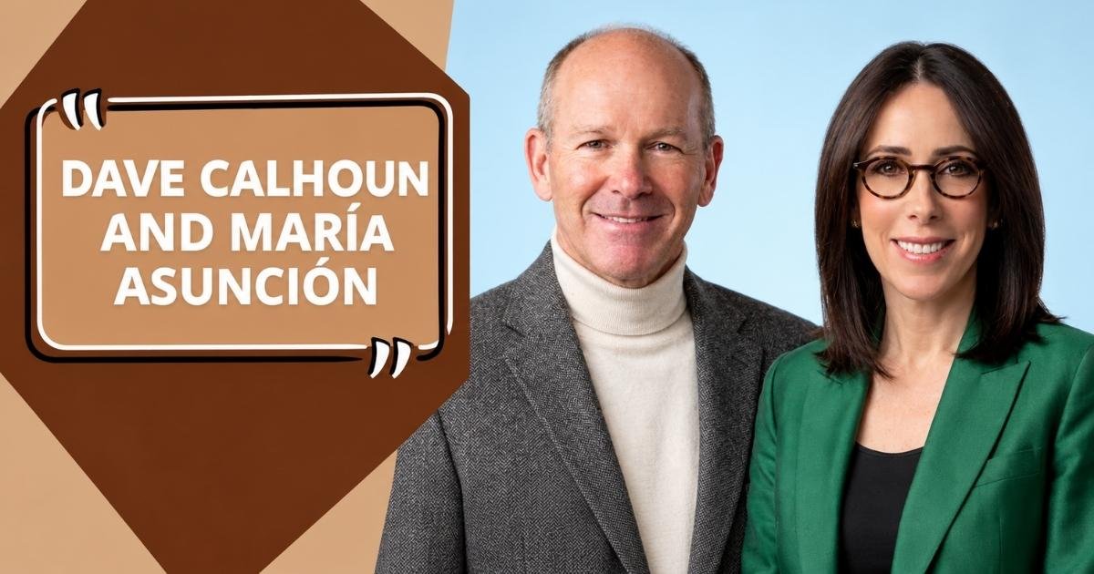 Dave Calhoun and María Asunción Aramburuzabala