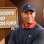 Tiger Woods and Harrison Ford